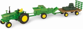 TOMY John Deere Haying Set - 1:32 Scale - Collectible John Deere Toys - Authentic Die-Cast Farm Toys - 3 Years and Up