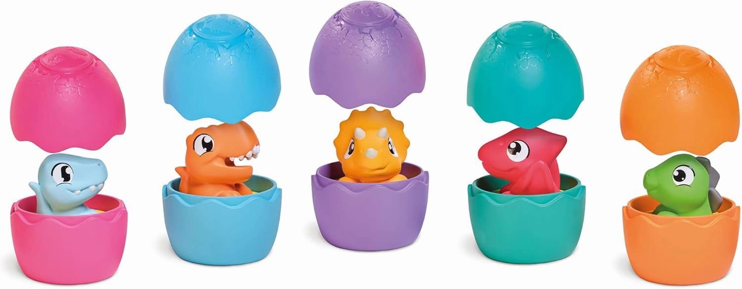 Toomies Jurassic World Spin & Hatch Dino Eggs – Dinosaur Toys for Developmental Play – 12m 