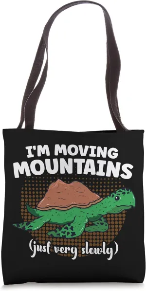 Tortoise That Is Slowly Moving Mountains Nature Fan Tote Bag