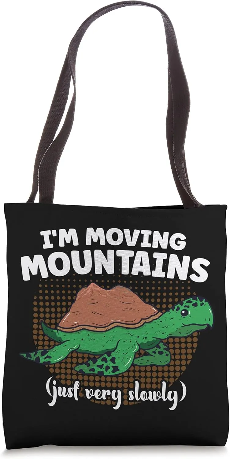 Tortoise That Is Slowly Moving Mountains Nature Fan Tote Bag