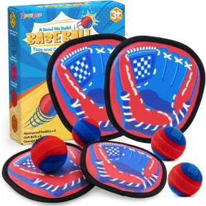Toss and Catch Game Ball Set Beach Pool Outdoor Toys for Kids Ages 3-4 5-7 8-12, Yard Games Backyard Outside Toys for 3 4 5 6 7 8 Year Old Boys Girls Gift Toddler Baseball Training Glove