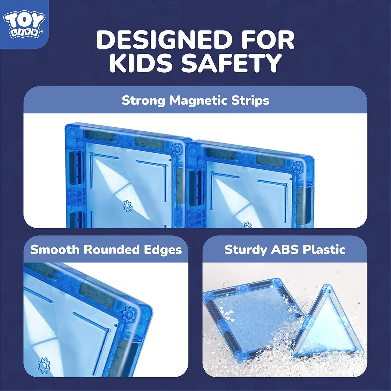 TOY Life Magnetic Tiles for Kids Ages 4-8, Magnetic Toys for Toddlers 3 , Magnet Tile Building Toy for Kids Ages 3-5, Magnet Building Tiles, Toddlers Preschool