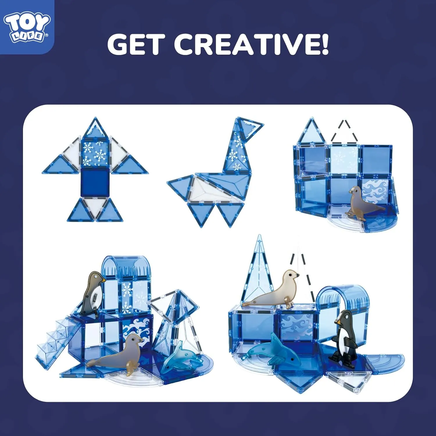 TOY Life Magnetic Tiles for Kids Ages 4-8, Magnetic Toys for Toddlers 3 , Magnet Tile Building Toy for Kids Ages 3-5, Magnet Building Tiles, Toddlers Preschool