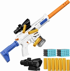 Toy Gun Foam Blasters (28-Inch) Soft Bullet Sniper Rifle (with12 Shell 40 Soft Darts) Outdoor Shooting Games Toys for 6-12 Year Old Boys & Girls Adults, Gifts for Birthday Xmas