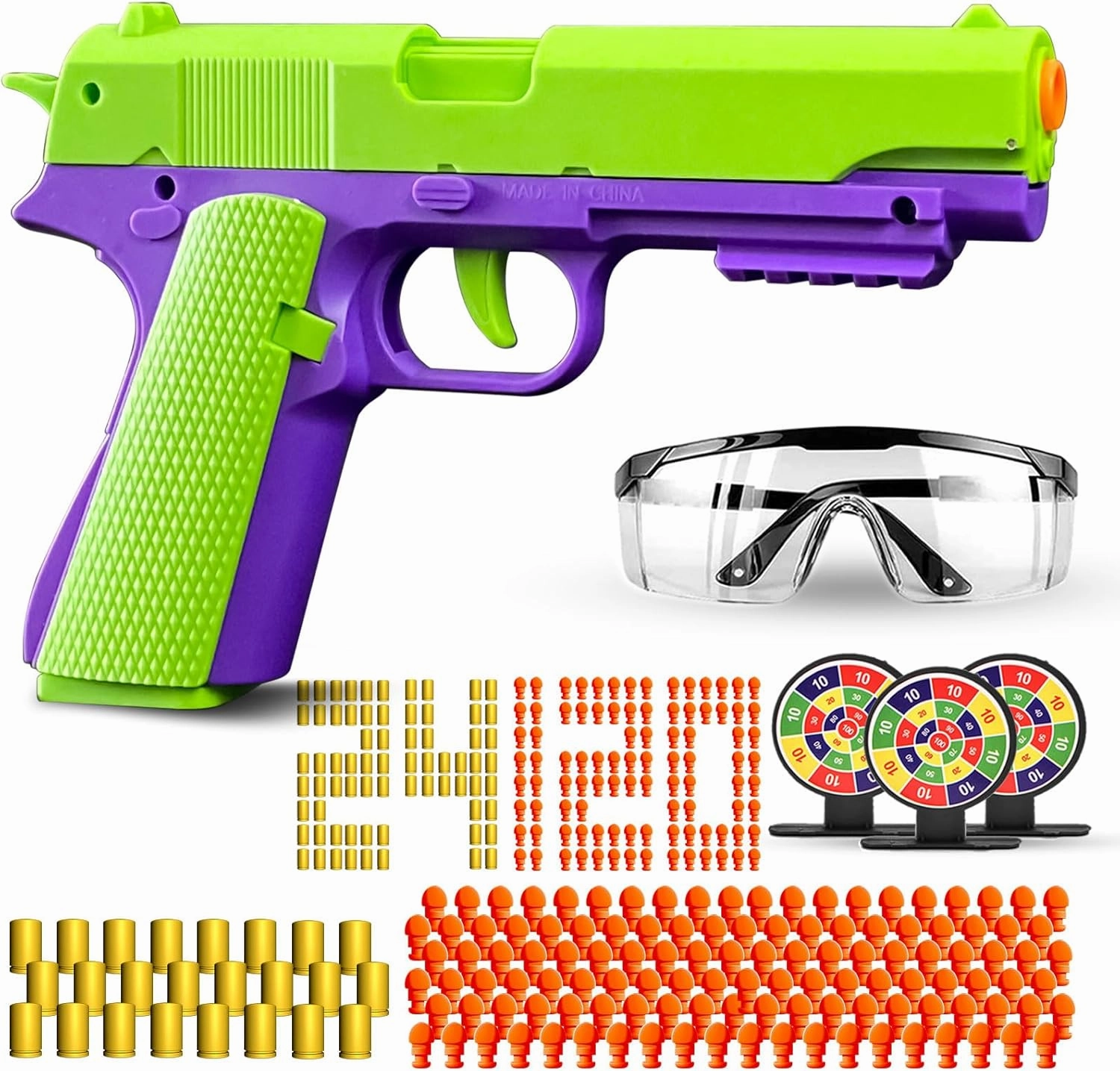 Toy Gun with Automatic Reloading Rebound Shell Ejecting and Soft Foam Blaster, Ideal for Shooting Games, Education Model Toys, Gift for Kids Boys Girls