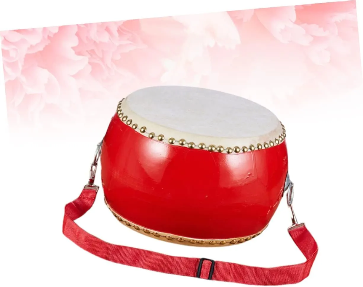Toyvian Wooden Drum Percussion Instrument for Boys and Girls Music Toy with Sticks and Strap Design for Hand-Eye Coordination Development for Birthdays and Boy Girl Day