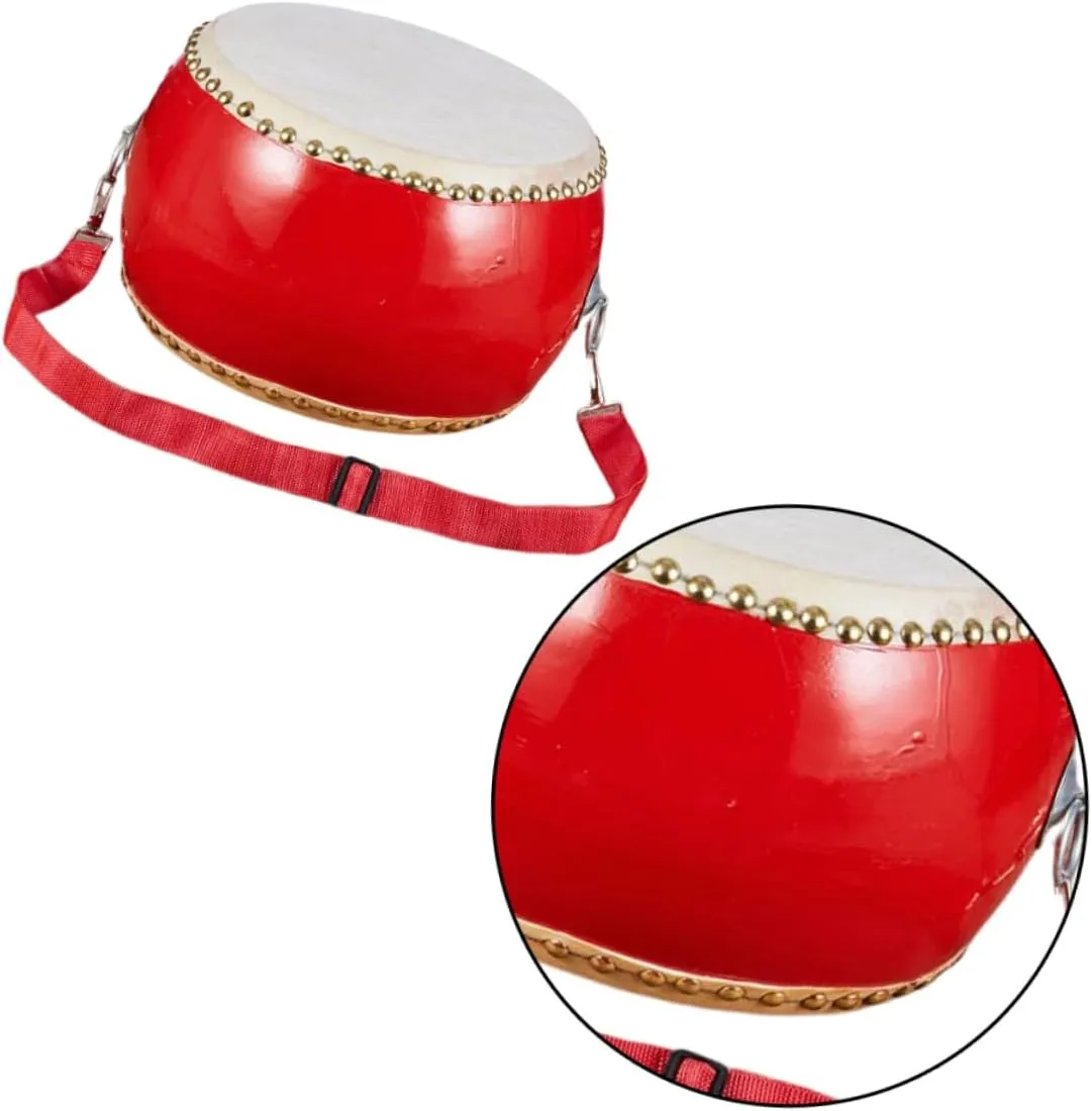 Toyvian Wooden Drum Percussion Instrument for Boys and Girls Music Toy with Sticks and Strap Design for Hand-Eye Coordination Development for Birthdays and Boy Girl Day