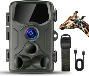 Trail Camera Night-Vision Motion Activated - 4K 32MP Game Camera 0.2s Trigger Time Motion Activated Gaming Cameras,105° Wide-Angle 850nm Infrared LEDs for Wildlife Monitoring