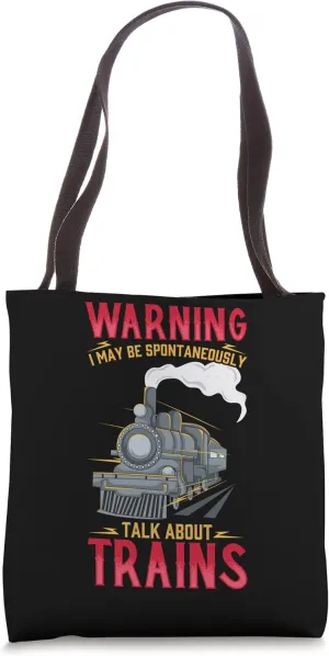Train Rail Fan Model Railroad Locomotive Tote Bag
