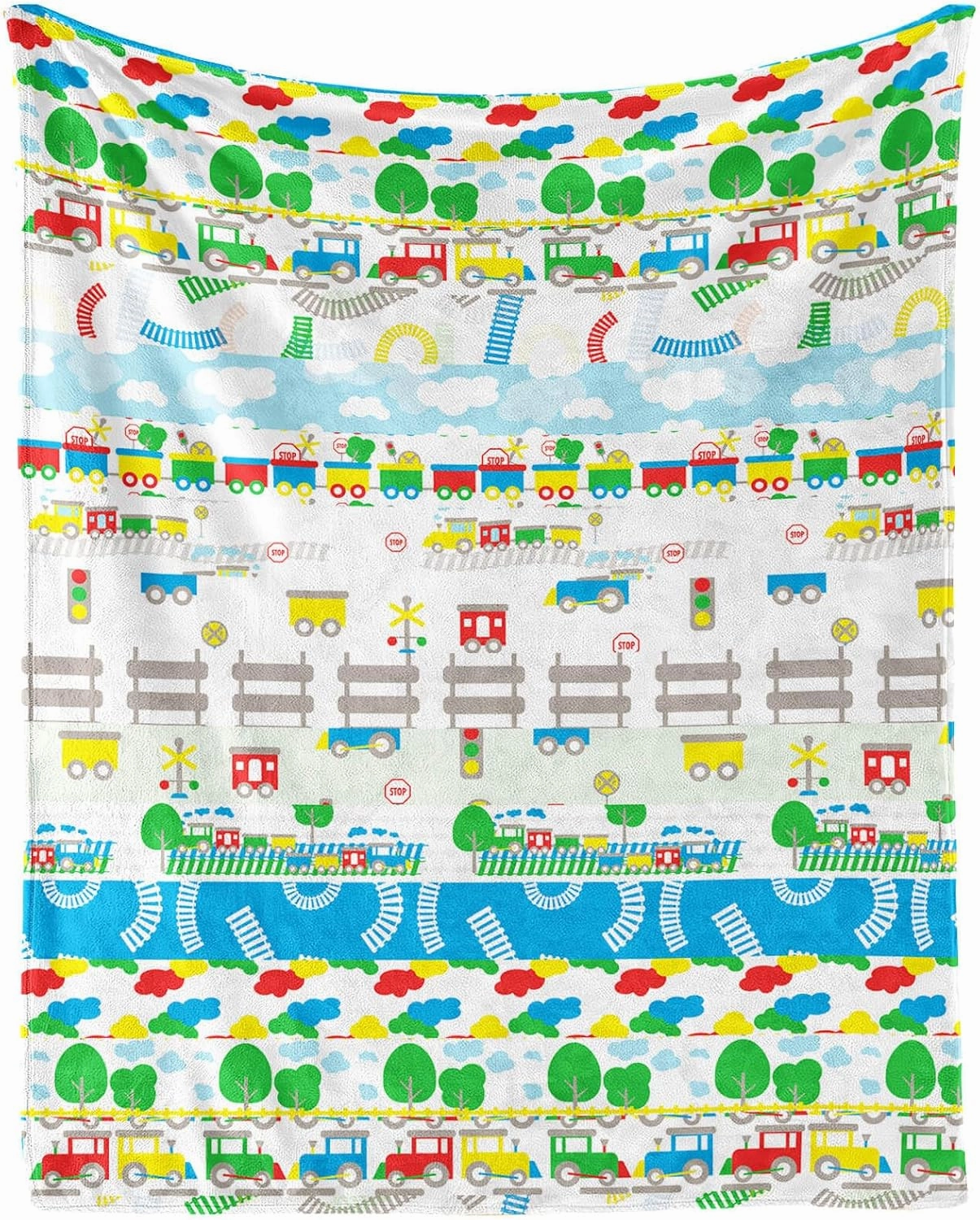 Train Throw Blanket - Soft Flannel Train Blankets for Girls Boys Kids Train Lovers - Warm Train Throw Blankets for All Season Lap, Chair, Sofa - 50"x40"