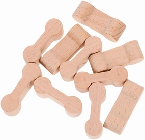 Train Track Connectors 20pcs Wooden Bone Shape Connectors Train Tracks Compatible for DIY Boys and Girls Play