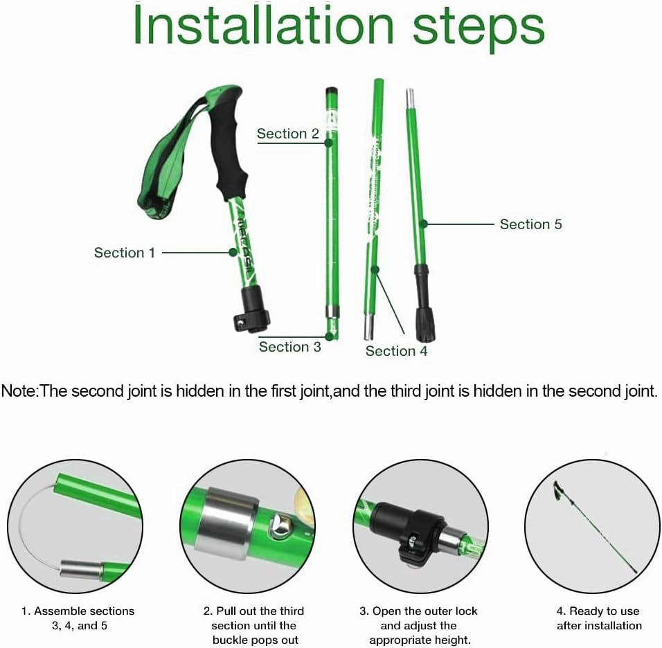 Trekking Poles for Hiking and Walking - Lightweight Aluminum Adjustable Hiker Walking Pole,Walking Sticks for Men, Women,Camping Gear 2 Pack