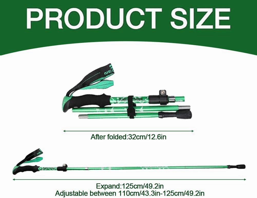 Trekking Poles for Hiking and Walking - Lightweight Aluminum Adjustable Hiker Walking Pole,Walking Sticks for Men, Women,Camping Gear 2 Pack