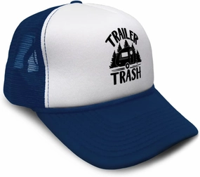 Trucker Hat Trailer Trash Living in Mobile Homes Van Trees Trash Polyester