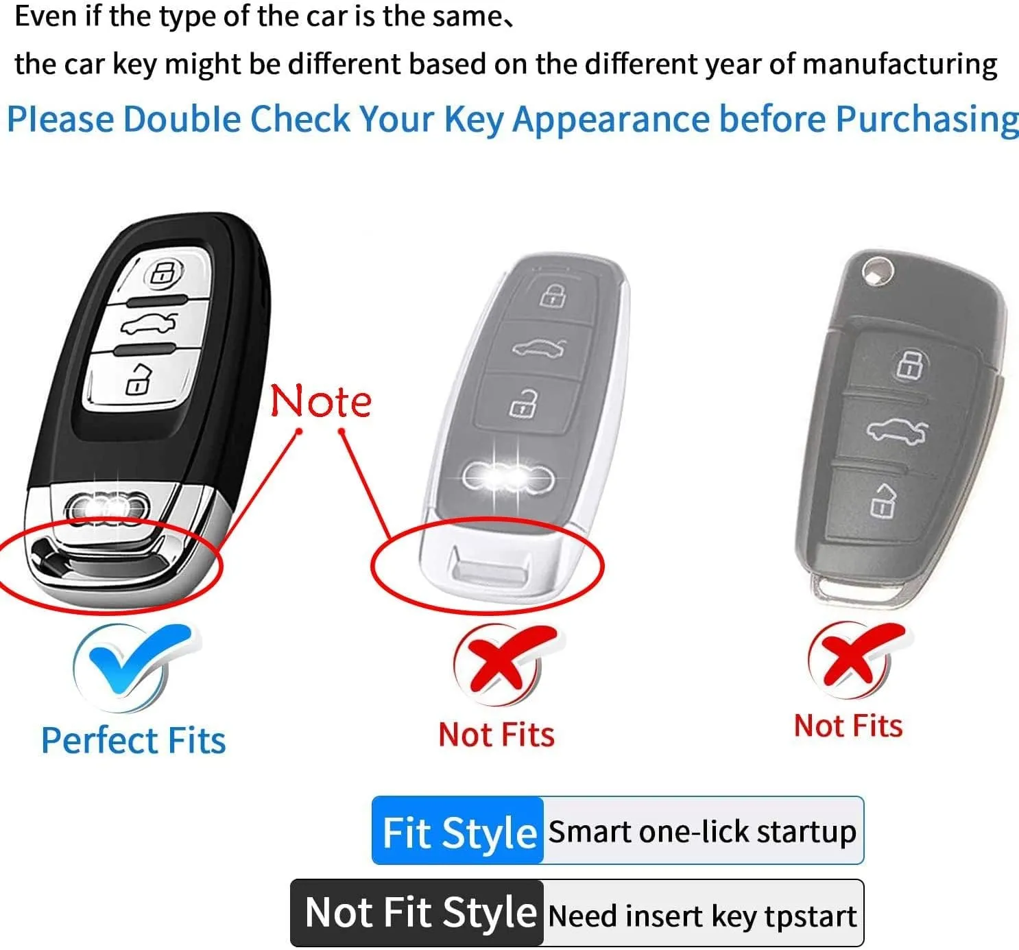 Tukellen for Audi Key Fob Cover Case,Premium Soft TPU 360 Degree Full Protection Key Shell Key Case Compatible with Audi R8 Q5 Q7 S3 S4 S5 S6 S7 S8 SQ5 RS5 RS7 A4 A5 A6 A7 A8 Keyless Entry(Red)