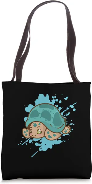 Turtle in japanese Kawaii Style Animal Tote Bag