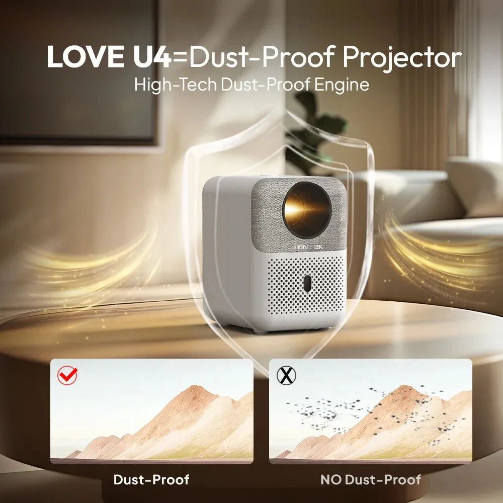 U4 Smart Mini Projector 4K 1080P Android WIFI for Home Cinema