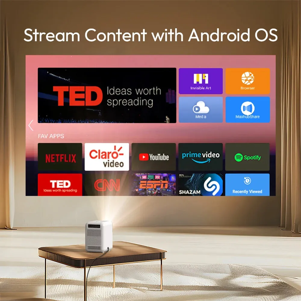 U4 Smart Mini Projector 4K 1080P Android WIFI for Home Cinema