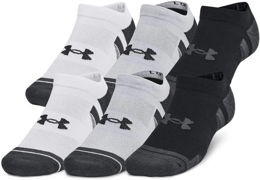 Under Armour 1386243-11-MD Unisex UA Perf Tech 6pk NS Mod Gray MD