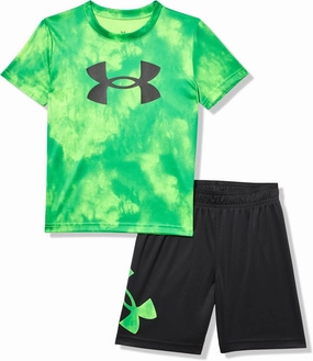 Under Armour Boys Boys' Short Sleeve Tee and Short Set, Lightweight and Breathable