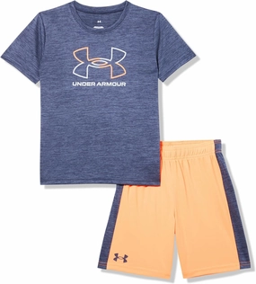 Under Armour Boys Boys' Short Sleeve Tee and Short Set, Lightweight and Breathable
