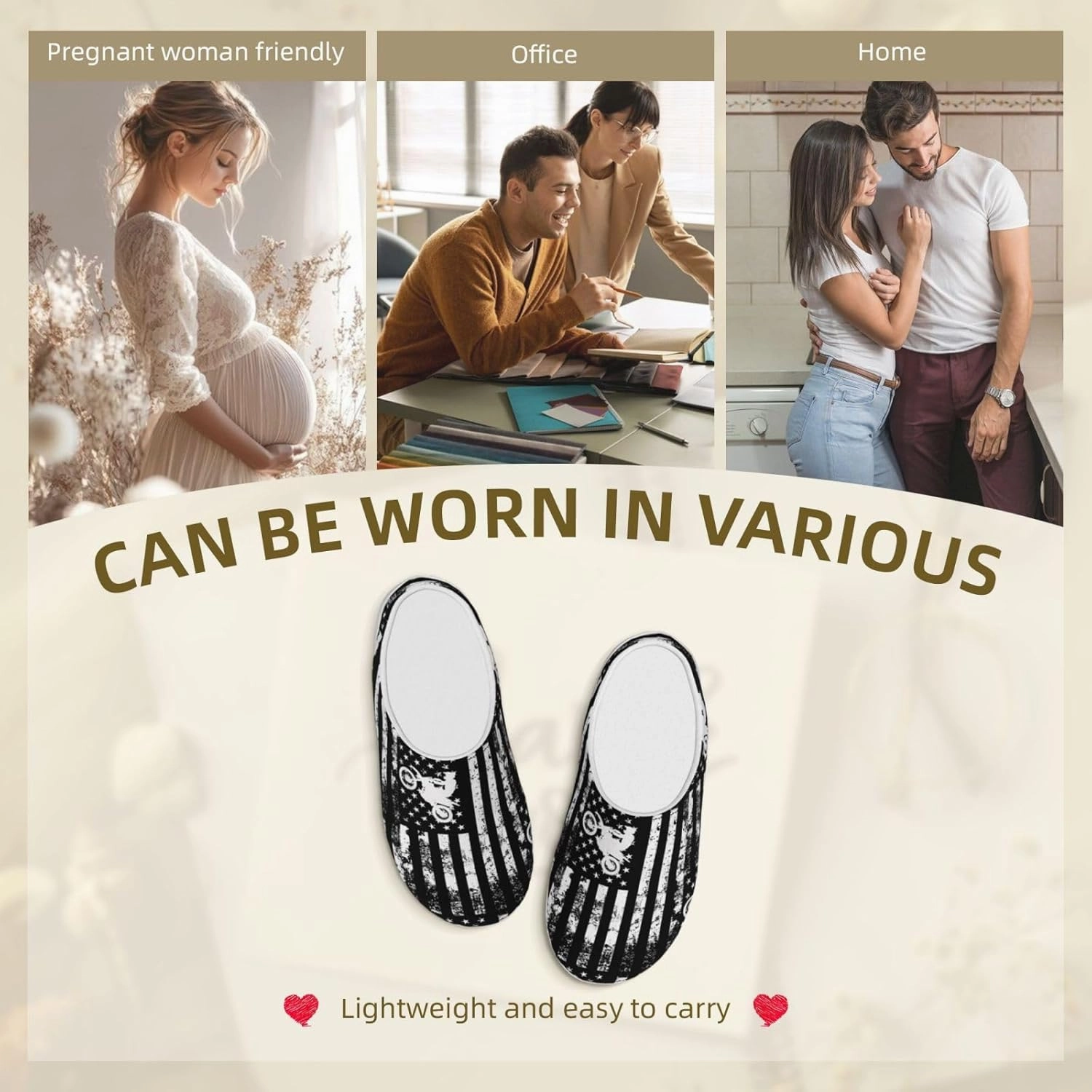 Unisex Slippers Winter Warm Non-Slip Fluffy Slippers Slip-On Plush Slippers House Slippers For Women Men Shoes Gifts