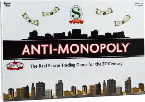 University Games Anti-Monopoly - Fresh Twist on the Classic Real Estate Game for 2-4 Players, Ages 8 and Up