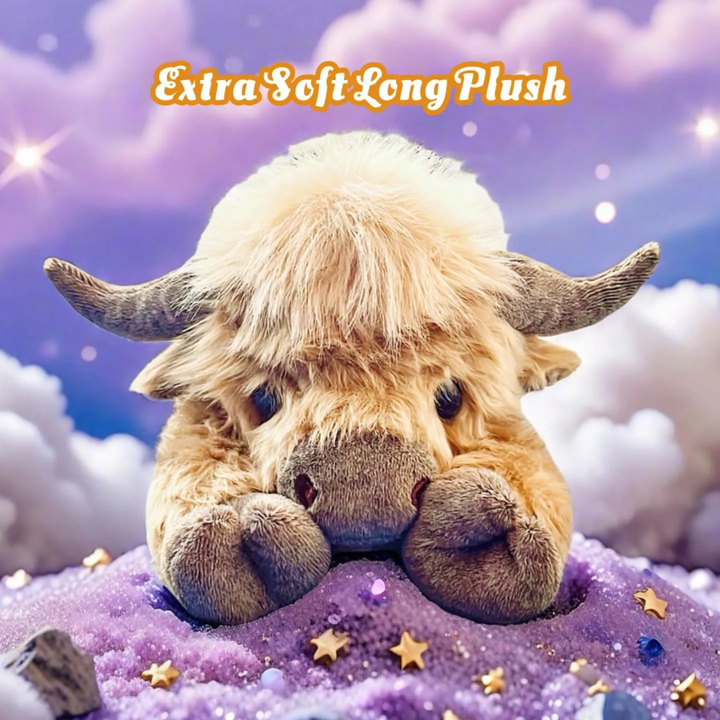 uoozii 20" | 4 Pounds Highland Cow Weighted Stuffed Animals with Unscented Microwavable Heating Pad, Cute Coolable Heatable Weighted Plush Warm Gift for Kids & Adults
