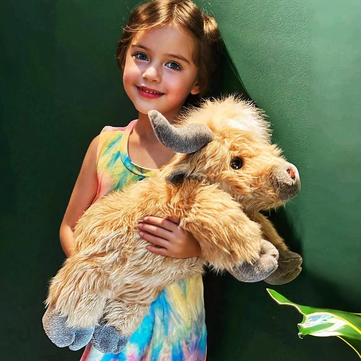 uoozii 20" | 4 Pounds Highland Cow Weighted Stuffed Animals with Unscented Microwavable Heating Pad, Cute Coolable Heatable Weighted Plush Warm Gift for Kids & Adults