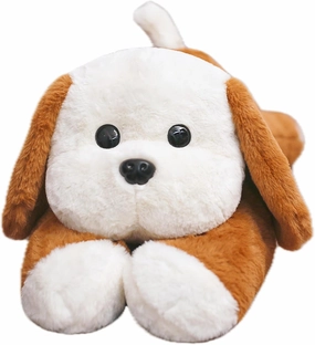 uoozii 24" | 5 Pounds Caramel Dog Weighted Stuffed Animals with Unscented Microwavable Heating Pad, Cute Coolable Heatable Weighted Plush Warm Gift for Kids & Adults