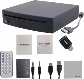 Upgrade CD VCD Player for Car with USB Port AUX Port, Type-c,Portable External CD Player for Car Laptop Desktop TV Mac Computer, Plug & Play Compatible Your Car(for Android 4.4  