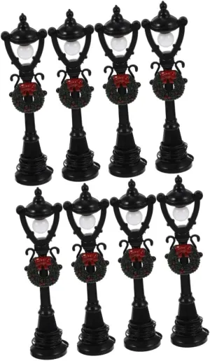 UPKOCH 8pcs Mini Decor Realistic Dollhouse Street Lamp Models for Miniature House Supplies Lightweight Compact Design for Scene Decoration