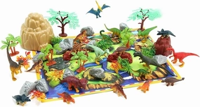 UPKOCH 50pcs Dinosaur Toy Set, Plastic Simulation Plant Dinosaurs Model Toys for Kids, Barrel Packaged, Assorted Colors