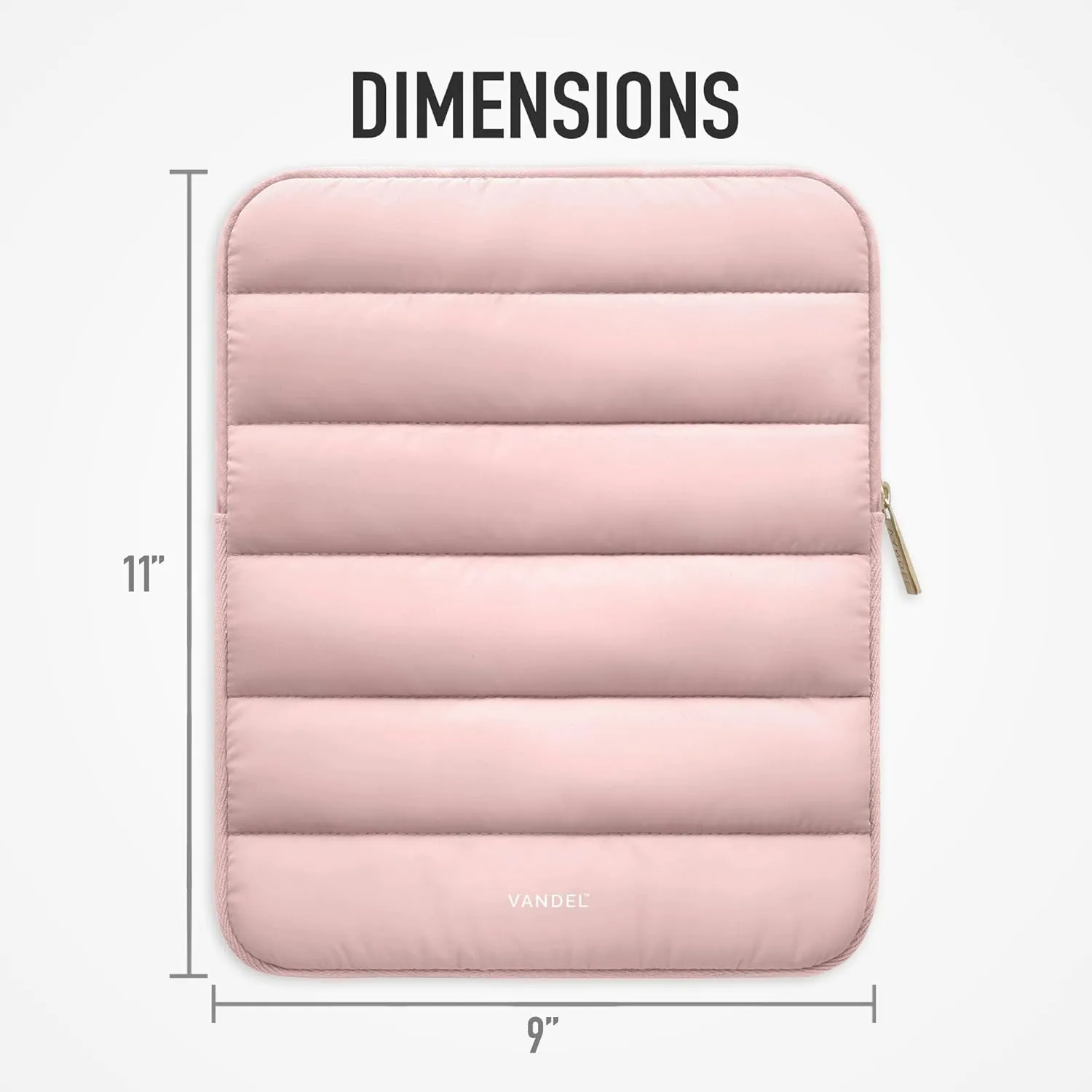 Vandel - The Original Puffy iPad Sleeve 9-11 Inch Tablet Sleeve, Pink i Pad Case for Women and Men, Cute iPad Air Pouch, 9 10 Inch, 11 Inch Bag