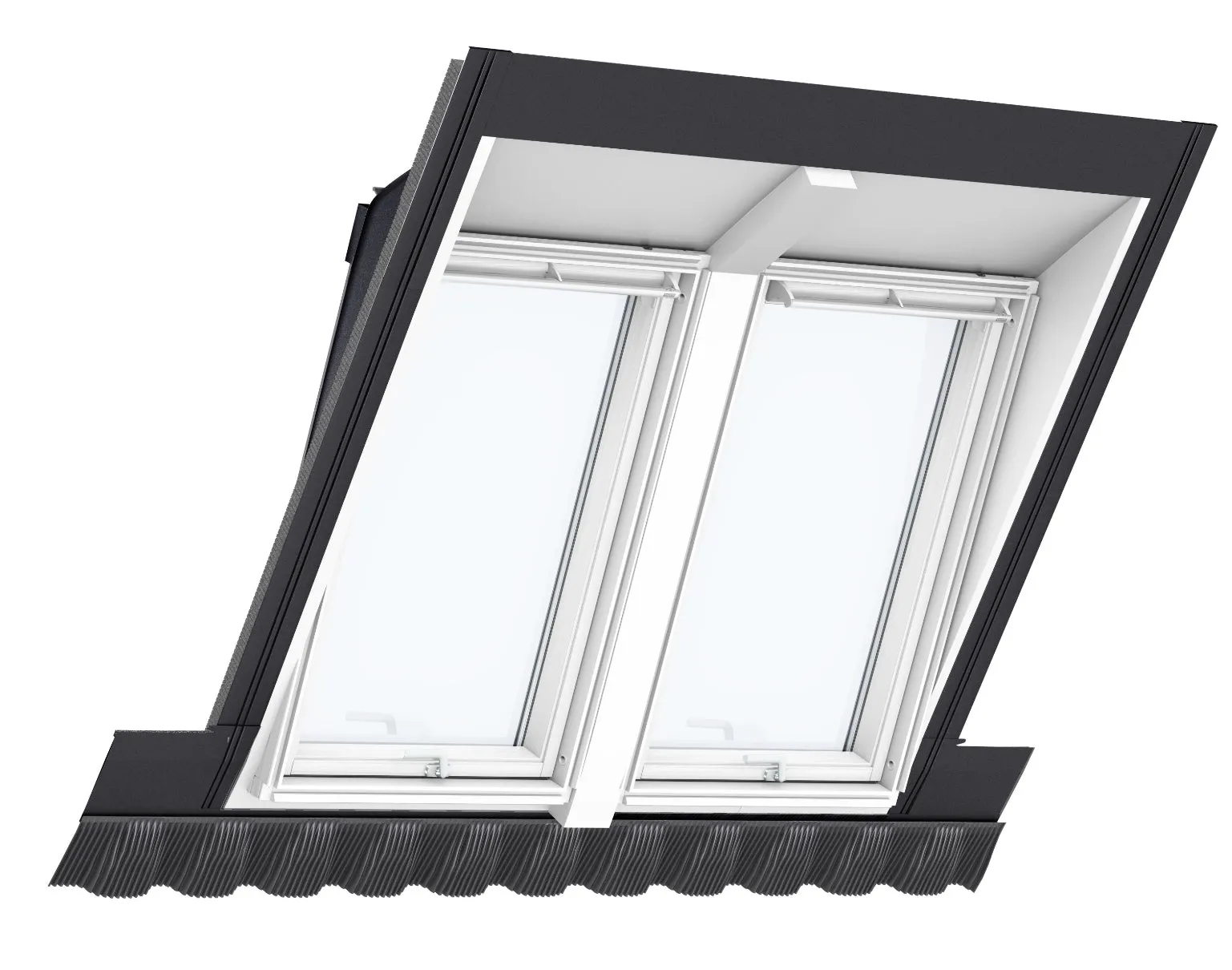 VELUX EAW 6021E Pro   Coupled Mini Dormer Flashing - For tiles up to 120mm in profile (roof pitches 10° - 75°)
