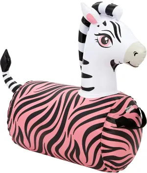 WADDLE Hip Hopper Inflatable Hopping Animal Bouncer Zebra, Ages 2 and Up, Supports Up to 85 Pounds
