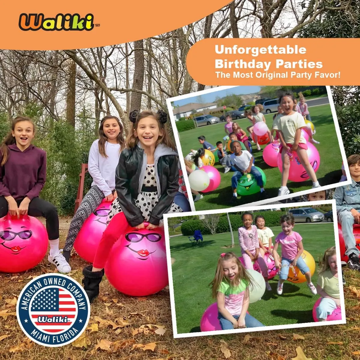 WALIKI Hopper Ball Toy for Girls 7 8 9 Years Old | Hippity Hop Jumping Ball | Sit & Bounce | Cool Birthday Gift | Pink | 20”