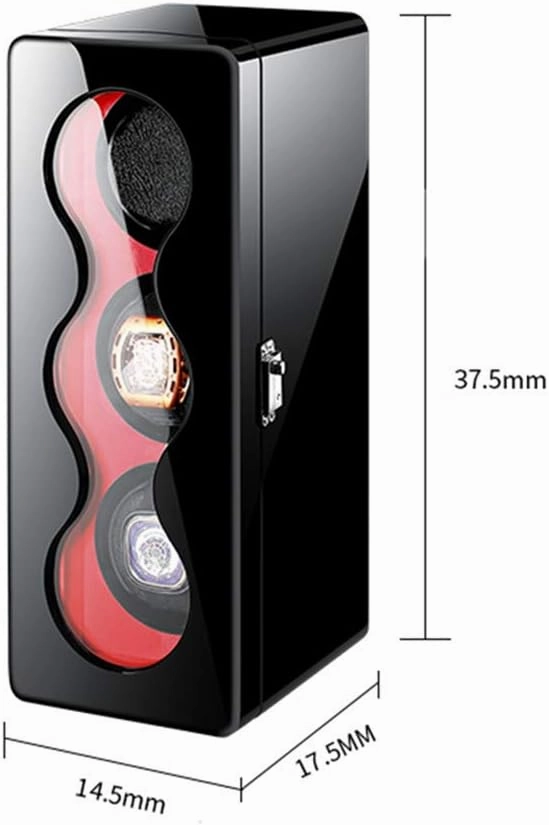 Watch Shaker Swing Box Mechanical Watch Automatic Winding Watch Box Watch Winder Watch Shaker Storage Box 3 Tables Black and White Watch Storage Box