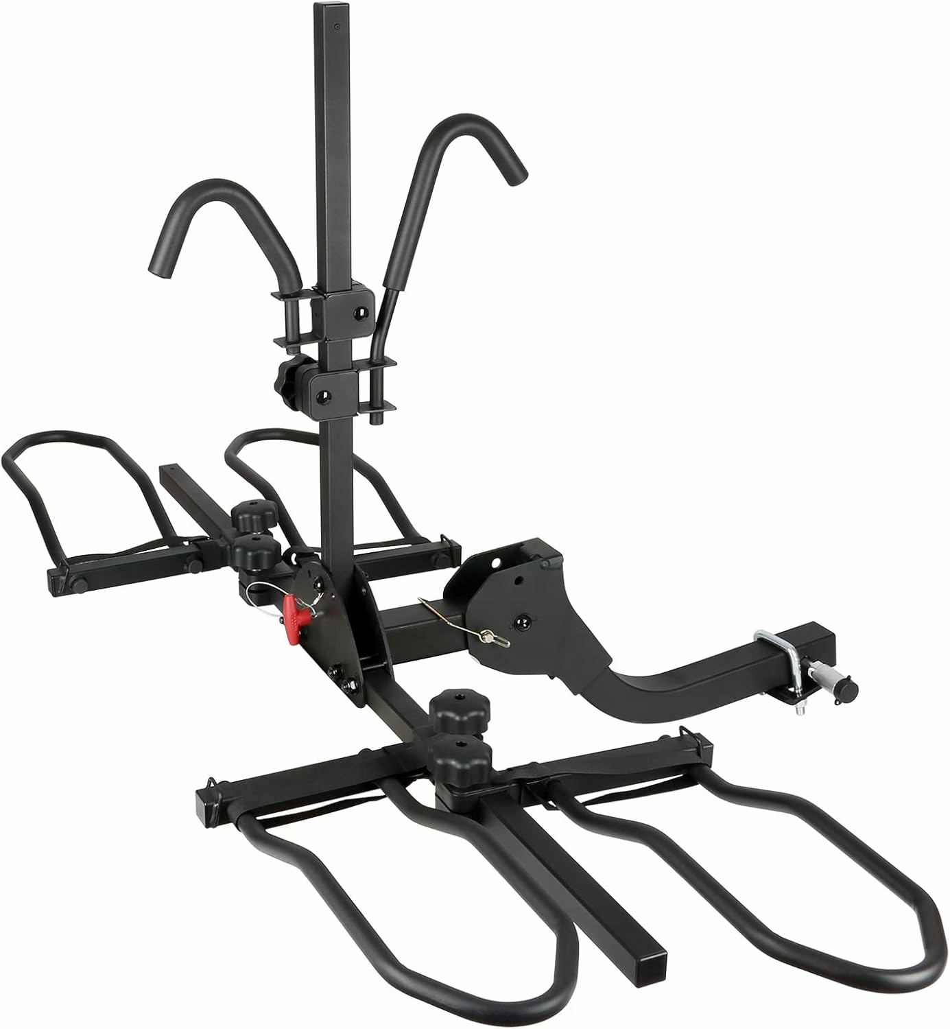 WEIZE Hitch Bike Rack, Wobble Free Smart Tilting Folding Bicycle Car Racks for Standard, Fat Tire and Electric Bike, 2-Bike 160 lbs Capacity, 2-inch Receiver
