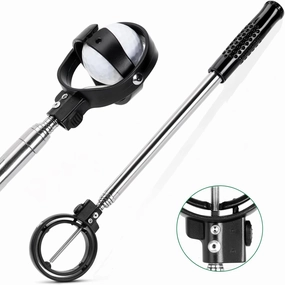 welspo Golf Ball Retriever Telescopic, Golf Ball Retriever for Water, Portable Golf Ball Grabbe, Extendable Stainless Steel Ball Retriever Tool Golf, Practical Golf Accessories Golf Gift for Men, 9ft