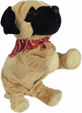 WEofferwhatYOUwant Robot Dog - Pug Daddy - Interactive Plush Electronic Toy Dog with Sound and Touch Sensitivity - Just Clap or Touch and he Does 8 Trick Positions - Ages 18  Months