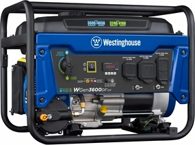 Westinghouse 4650 Peak Watt Dual Fuel Portable Generator, RV Ready 30A Outlet, Gas & Propane Powered, CO Sensor