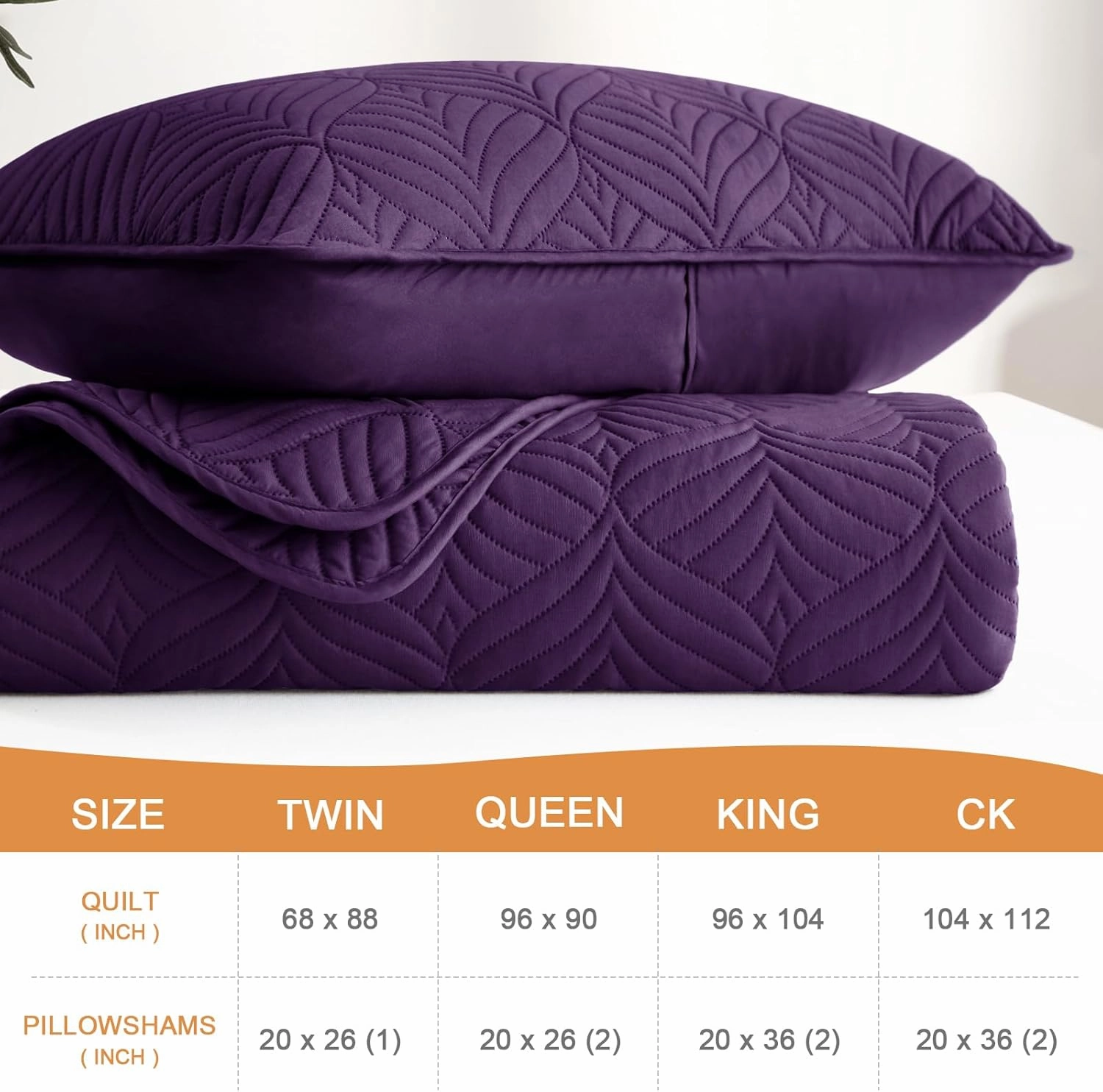 Whale Flotilla Quilts Queen Size, 3-Piece Soft Lightweight Modern Geometric Full Queen Quilt Bedding Set Bedspread Coverlet for All Seasons, Purple