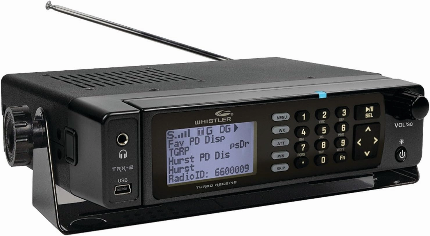 Whistler TRX-2 Digital Police Scanner – Desktop/Mobile Scanner with EZ Scan Software, APCO P25 Phase I & II, DMR, NXDN, and USA/Canada Database Preloaded