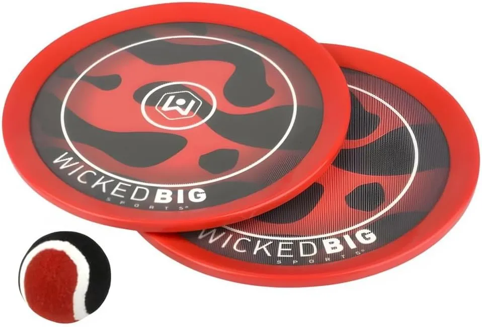 Wicked Big Sports Giant Catch and Toss Game for Outdoor Play in The Backyard, Park Beach, Fun for All, red (1912)