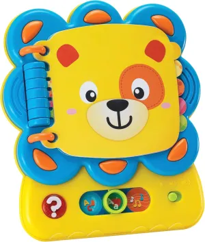 Winfun: Let's Read! Caesar The Lion - Lights & Sounds, Reading Toy, Learning Activities, Motor Training, Music & Sensory, Baby & Toddler Ages 12mo 