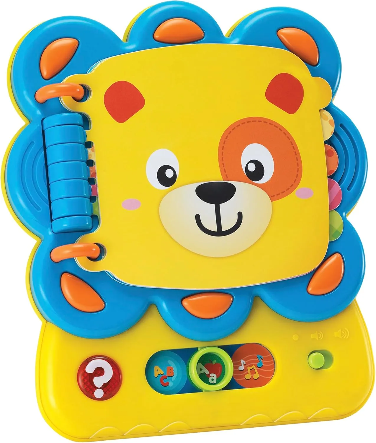 Winfun: Let's Read! Caesar The Lion - Lights & Sounds, Reading Toy, Learning Activities, Motor Training, Music & Sensory, Baby & Toddler Ages 12mo 