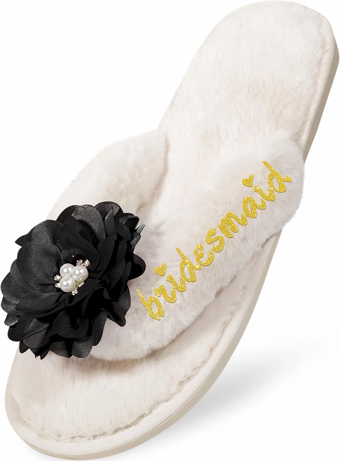 Women’s Bridesmaid Slippers Bride Slippers for Wedding Day Bride Gifts for her Engagement Gifts for Women Wedding Slippers Bridal Shower Gifts for Bride to Be Gifts for Her