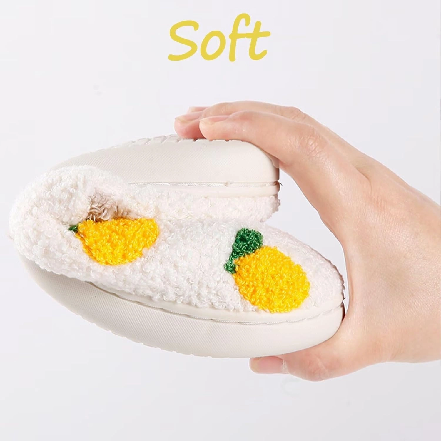Women's Cute Retro Strawberry Cherry Slippers Valentine's Day Plush Soft Memory Foam House Home Shoes