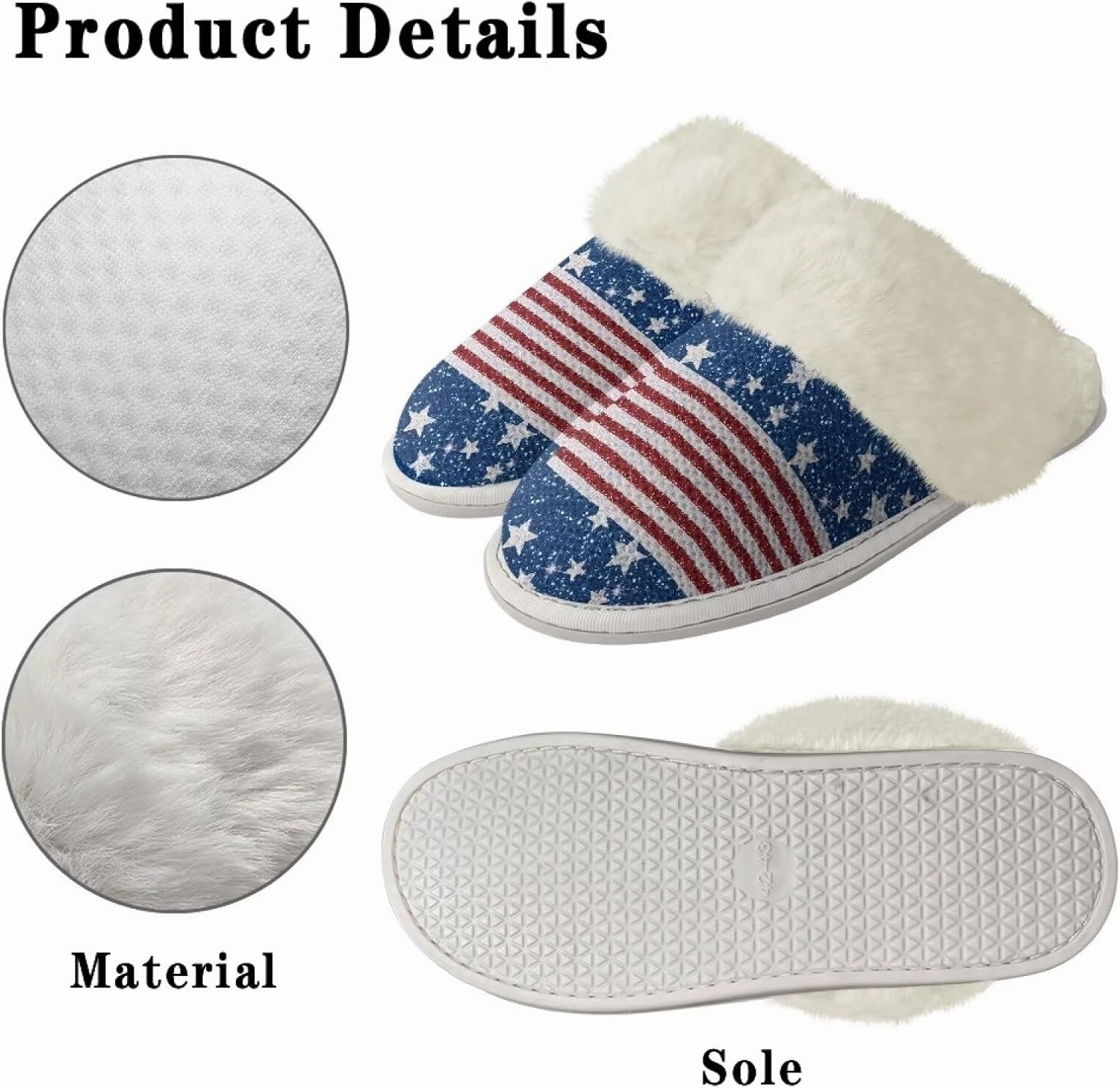 Women's Fuzzy Slippers Warm Cozy Soft Lightweight Bedroom Slippers Women Indoor House Shoes Size 3-12